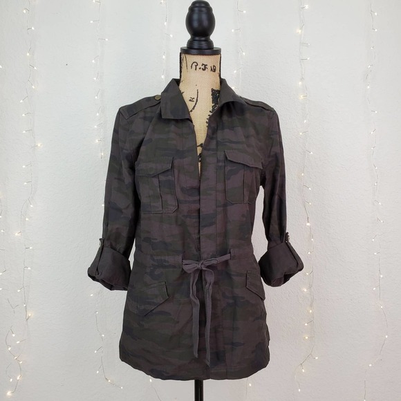 Sanctuary Camouflage Army Style Jacket Green NWT S - Picture 9 of 9